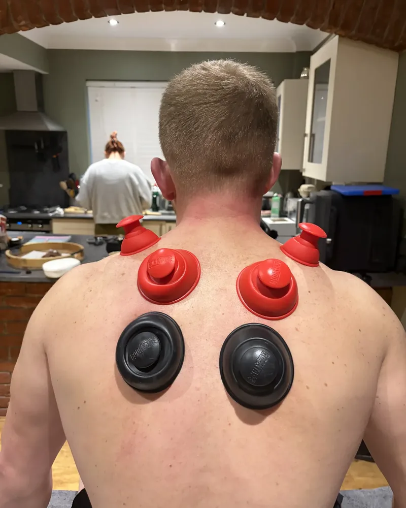 Steven treating a client